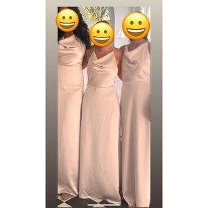 Amsale- Alicia Dress in Champagne. Size 6